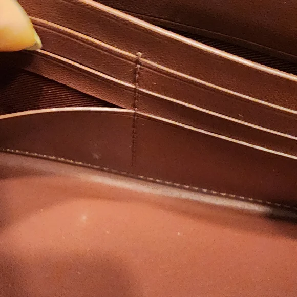 Coach Signature Canvas Zip Wallet in Brown - Picture 11 of 16